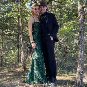 Green La Femme Prom Dress